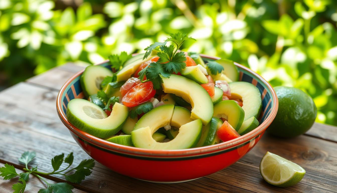 Cucumber-Avocado Salad with Fresh Dill and Mint