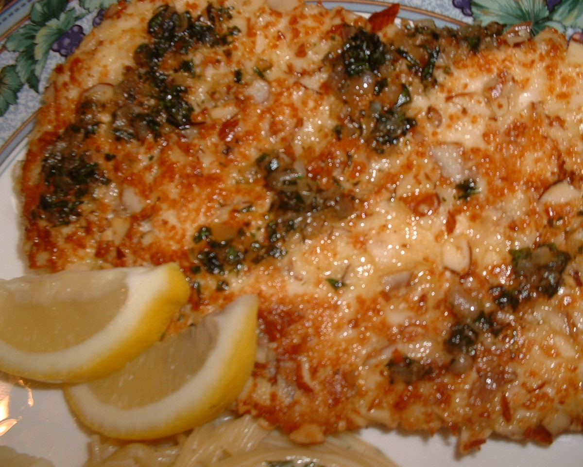 Sautéed Chicken with Almond Flour Crust and Lemon