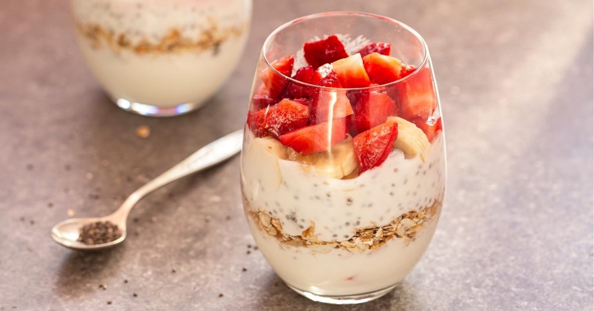 Strawberry-Banana Yogurt Parfait with Chia Seeds