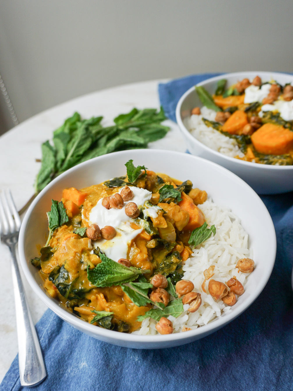 Cumin-Spiced Chickpea and Sweet Potato Bowl