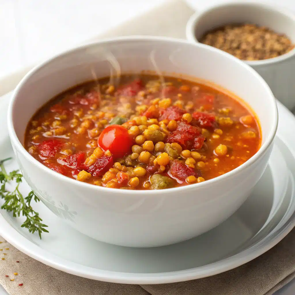 Harissa-Spiced Lentil Soup with Tomato