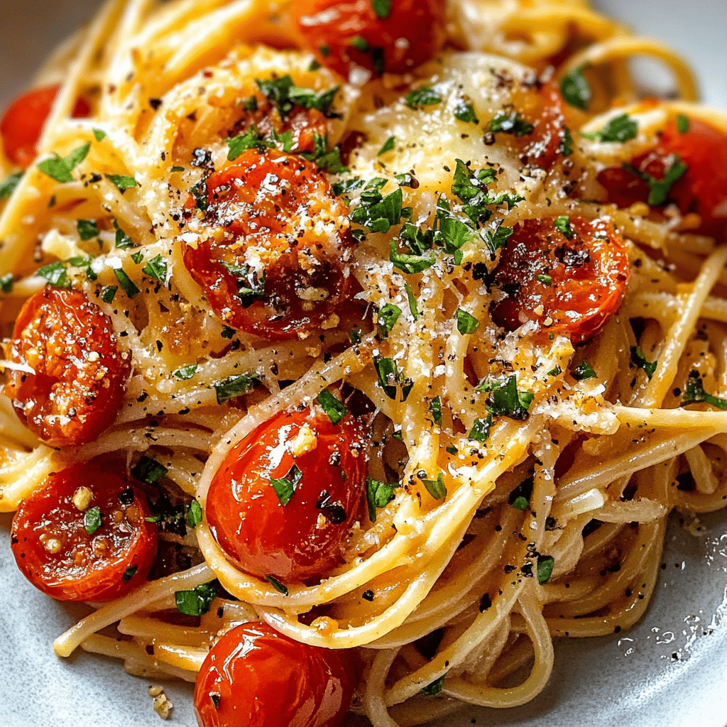 Sautéed Tomato and Garlic Pasta