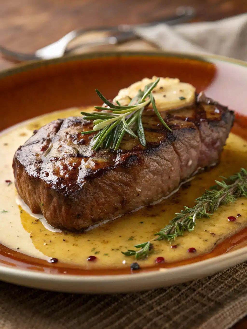 Pan-Seared Steak with Herb Butter