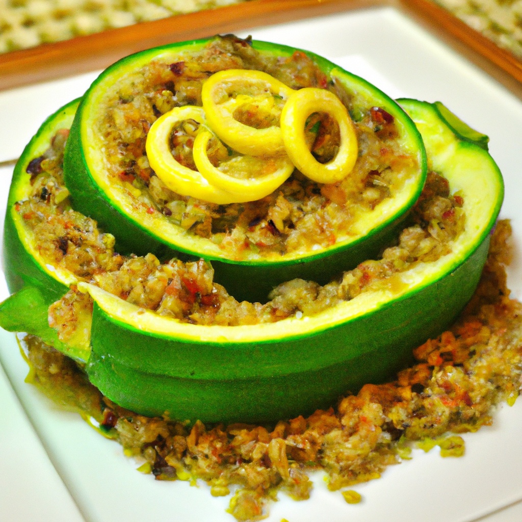 Stuffed Zucchini Halves with Quinoa and Herbs