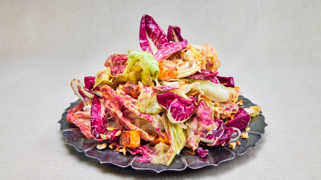 Radicchio and Apple Salad with Honey-Dijon Dressing