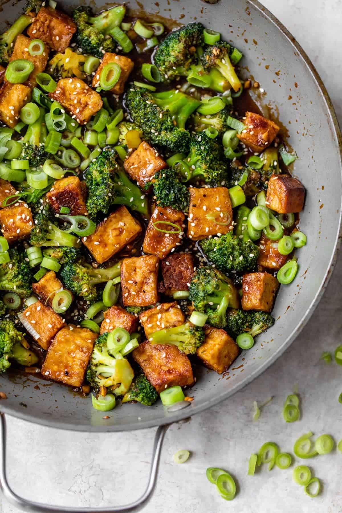 Stir-Fried Tofu with Broccoli and Snow Peas