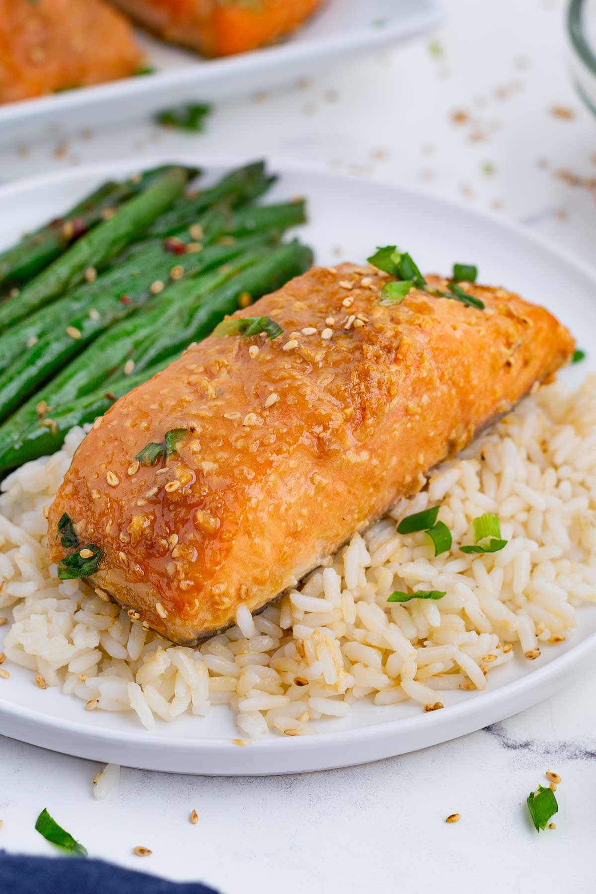 Miso-Glazed Salmon with Rice