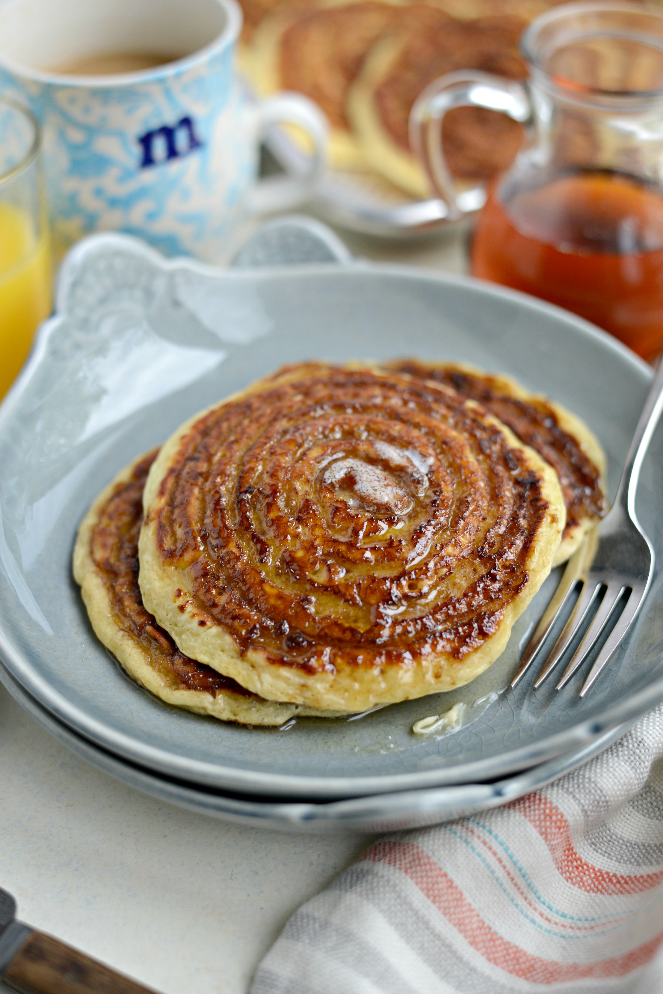 Maple-Cinnamon Swirl Pancakes