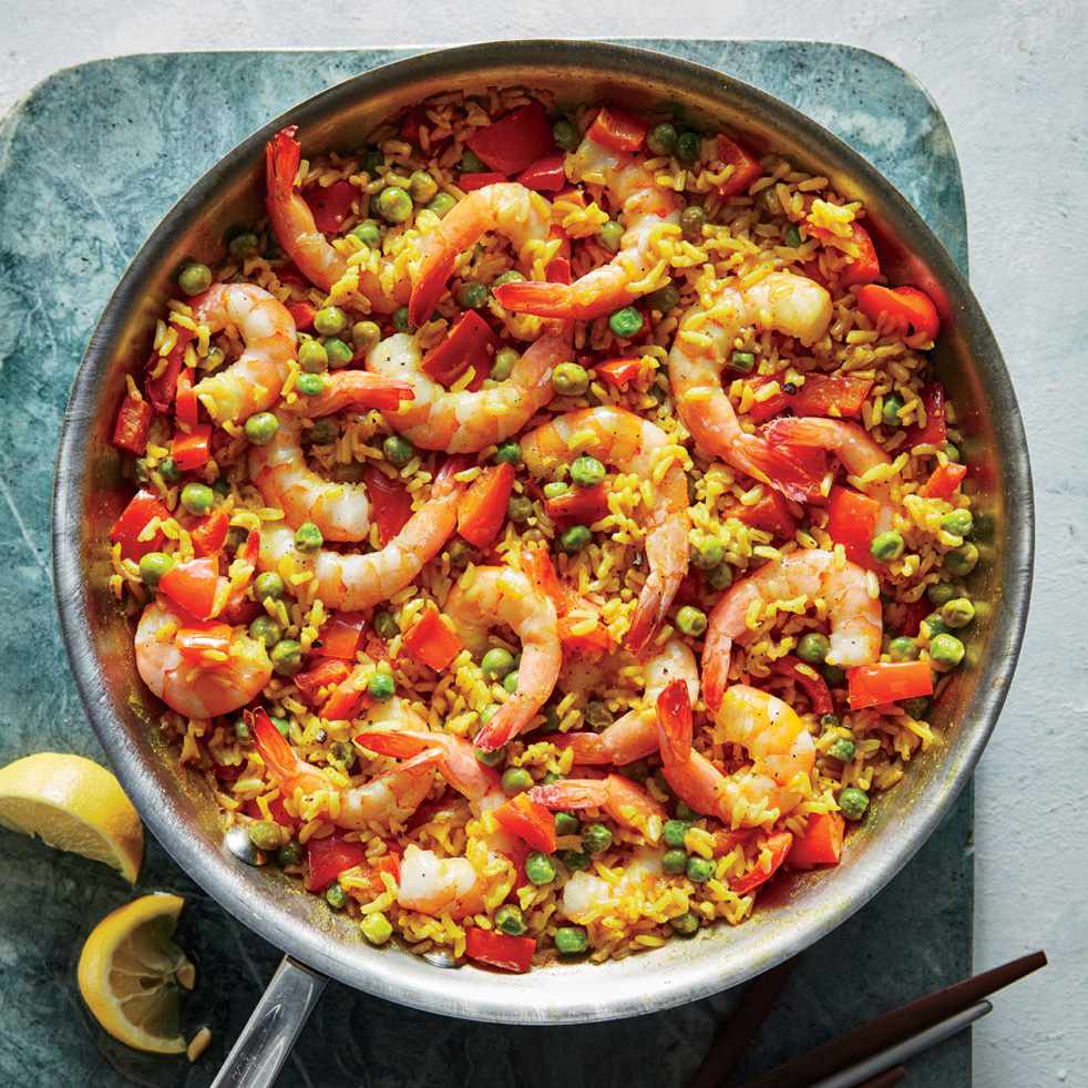 One-Pot Saffron Shrimp Paella