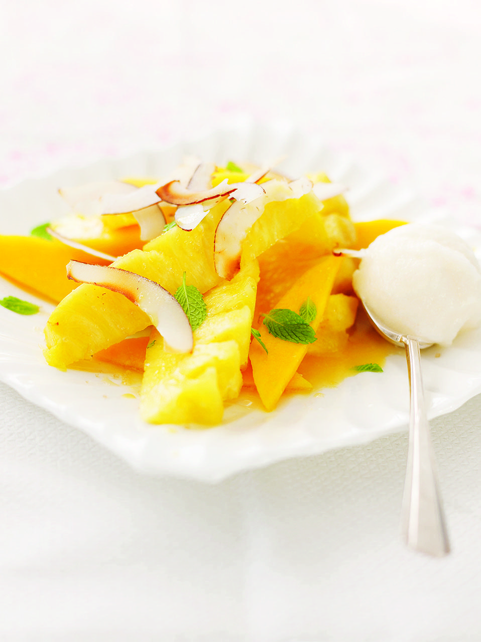 Pineapple-Mango Coconut Salad