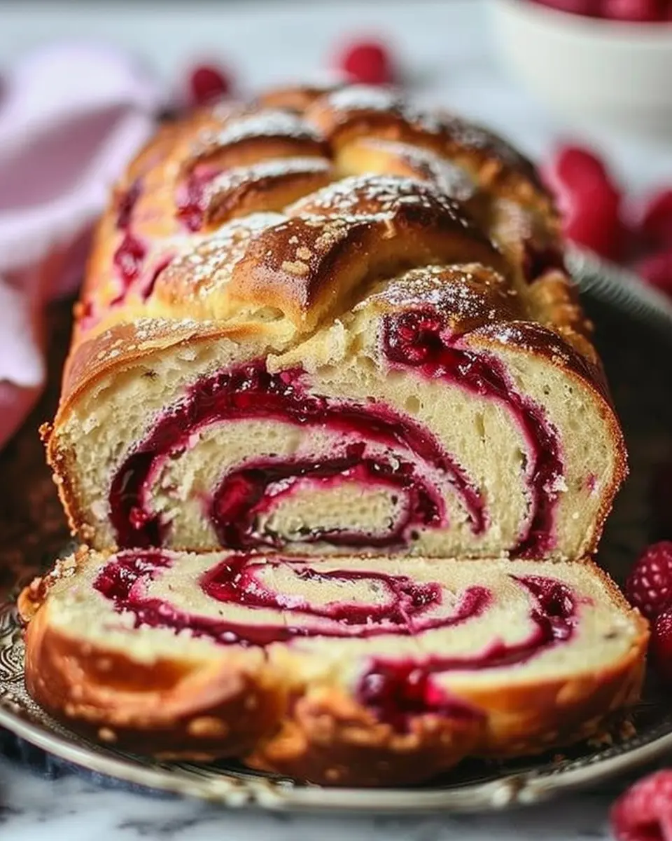 Raspberry and Mascarpone Stuffed Brioche