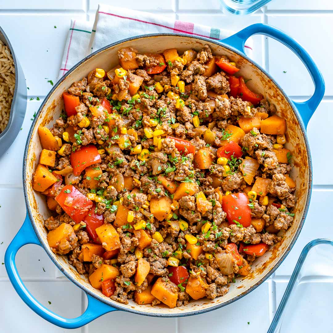One-Pot Cumin Beef and Sweet Potato Skillet