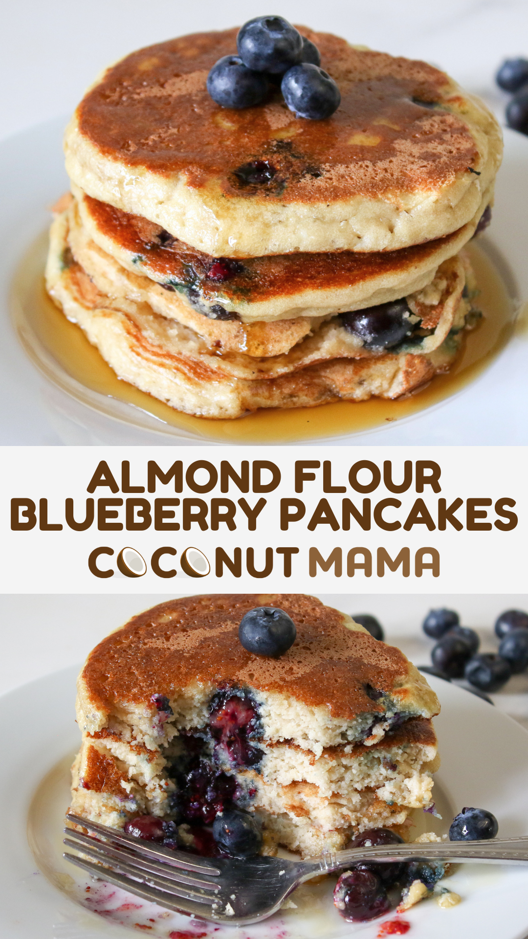 Almond Flour Blueberry Pancakes