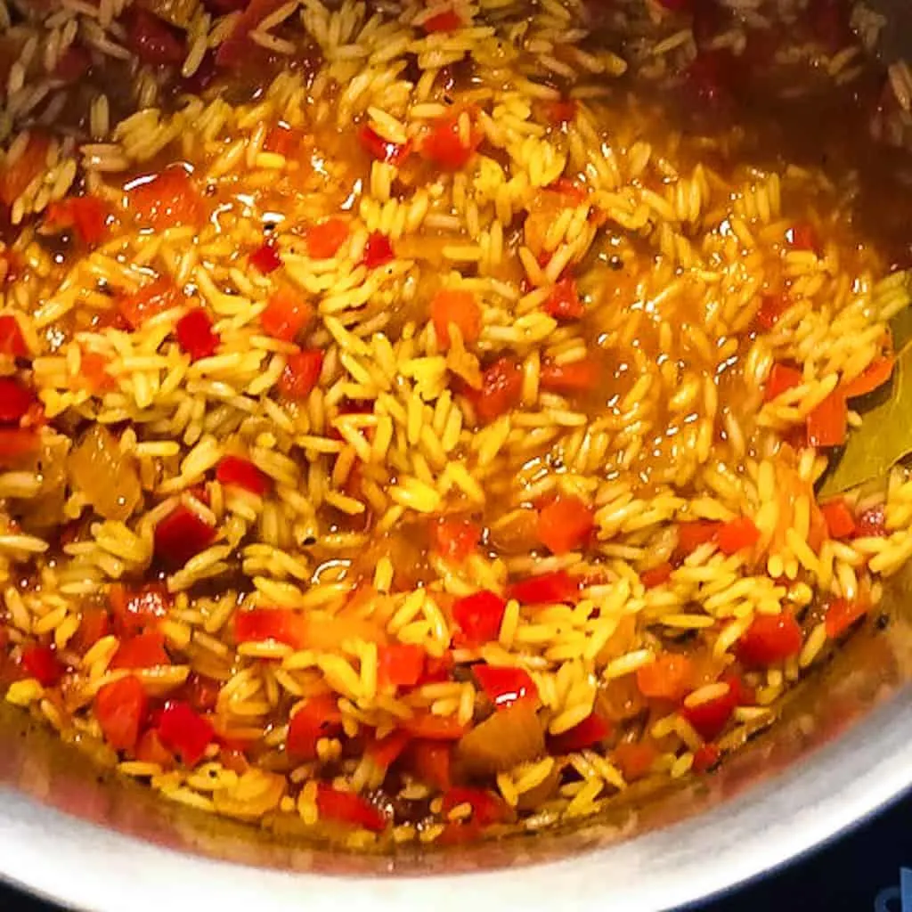 One-Pot Jollof Rice with Tomato and Bell Peppers