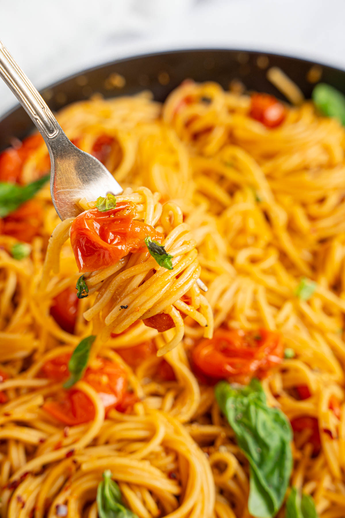 One-Pot Cherry Tomato Pasta with Fresh Basil
