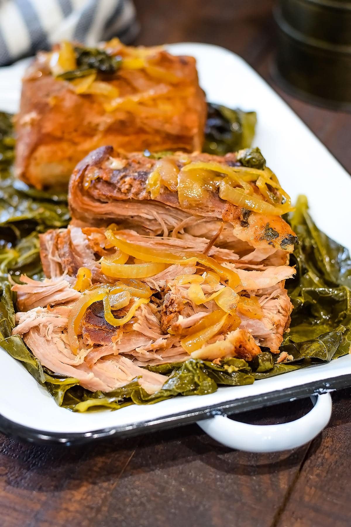 Slow-Cooked Pork Shoulder with Collard Greens