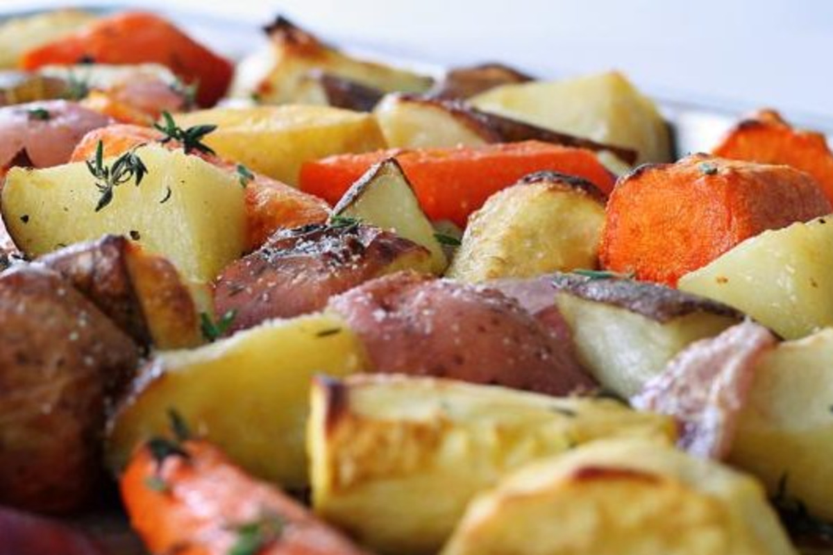 Roasted Heirloom Root Vegetables with Thyme and Smoked Salt