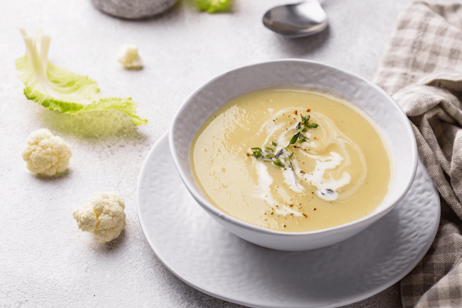 Velvety Cauliflower Soup with Parmesan