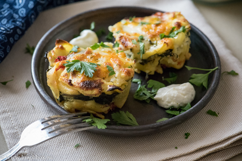 Mini Spinach and Ricotta Lasagna Cups