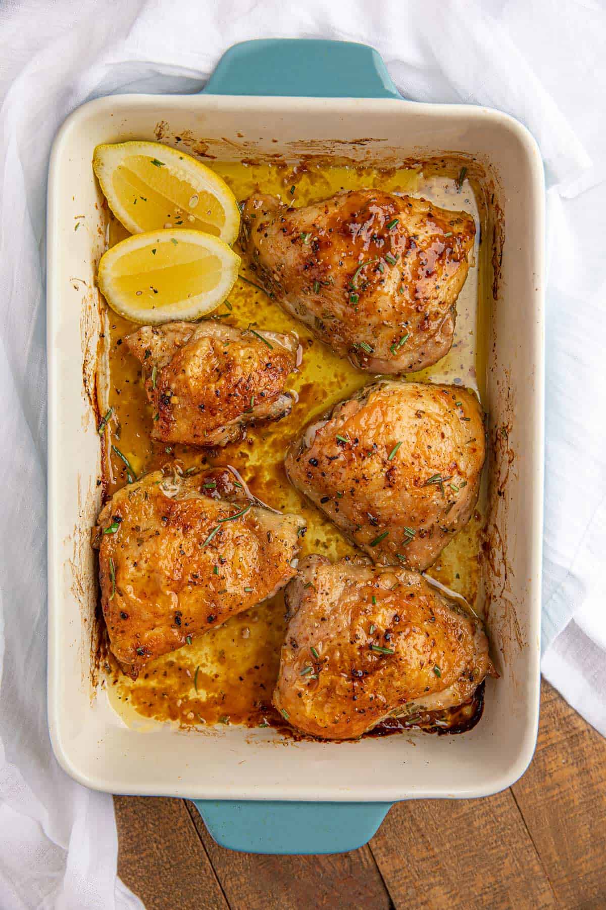 Rosemary-Garlic Baked Chicken Thighs