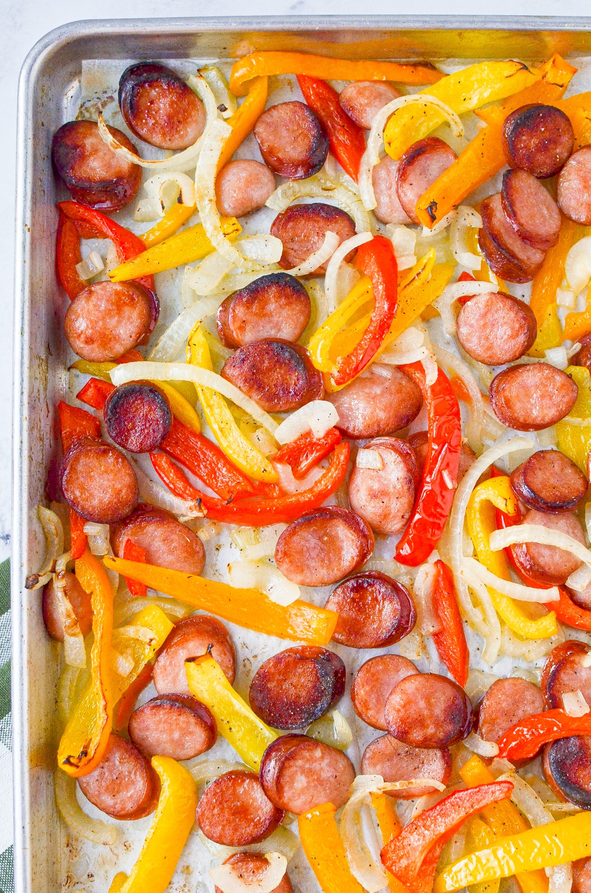 Sheet Pan Smoky Sausage and Pepper Medley