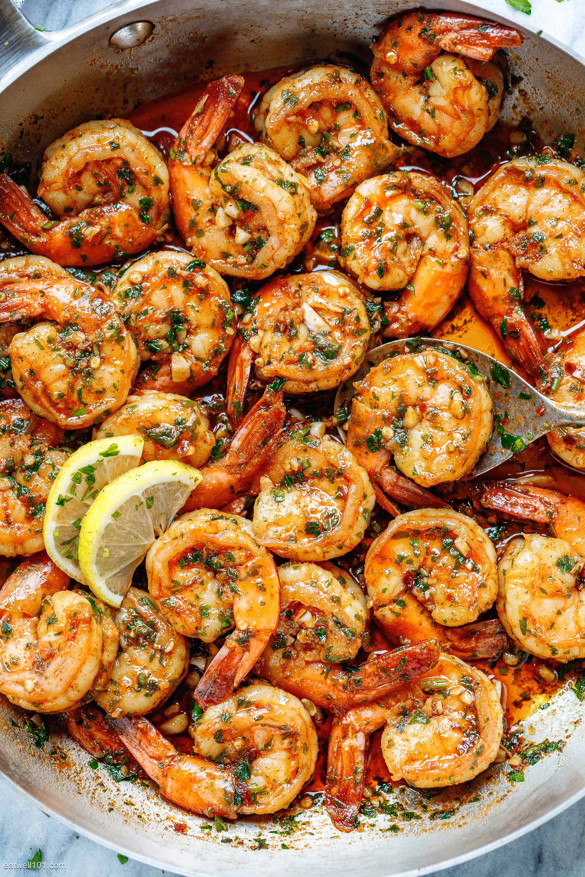 Shrimp and Plantain Skillet with Garlic and Cilantro