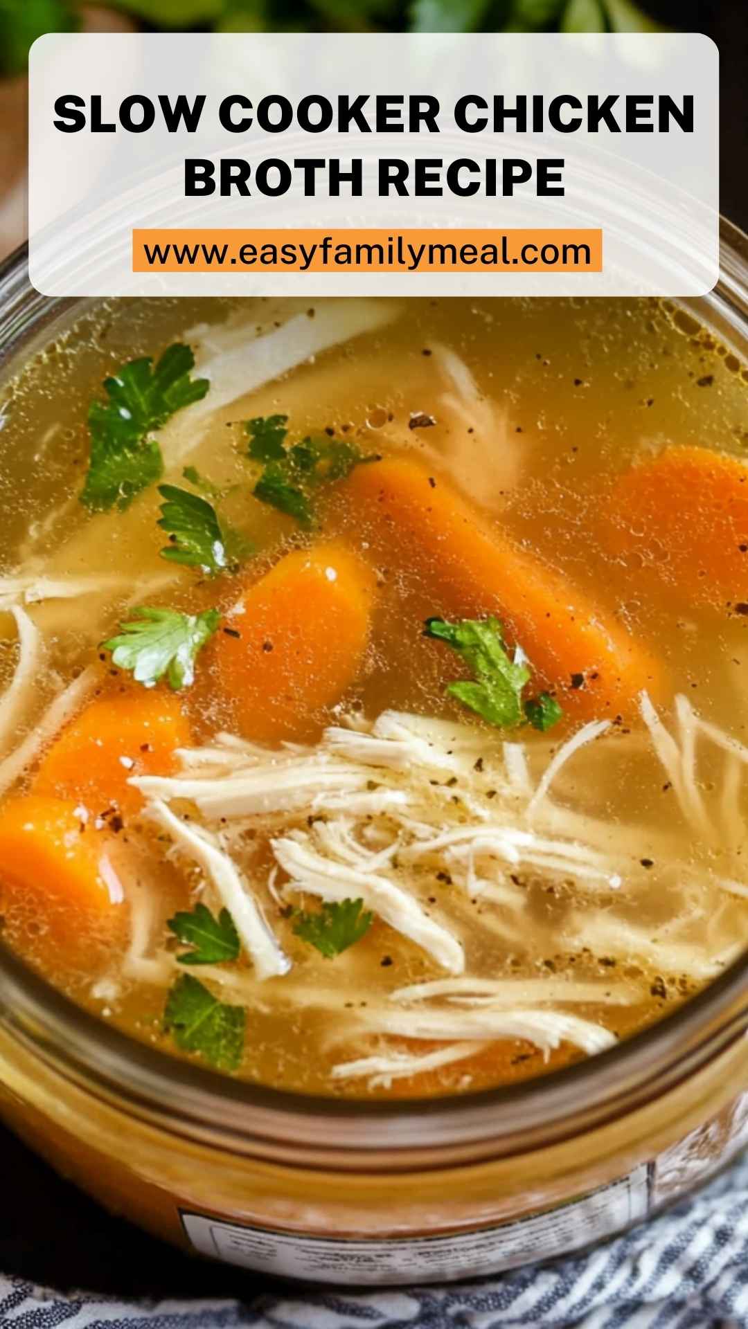 Slow-Cooked Chicken and Vegetable Broth
