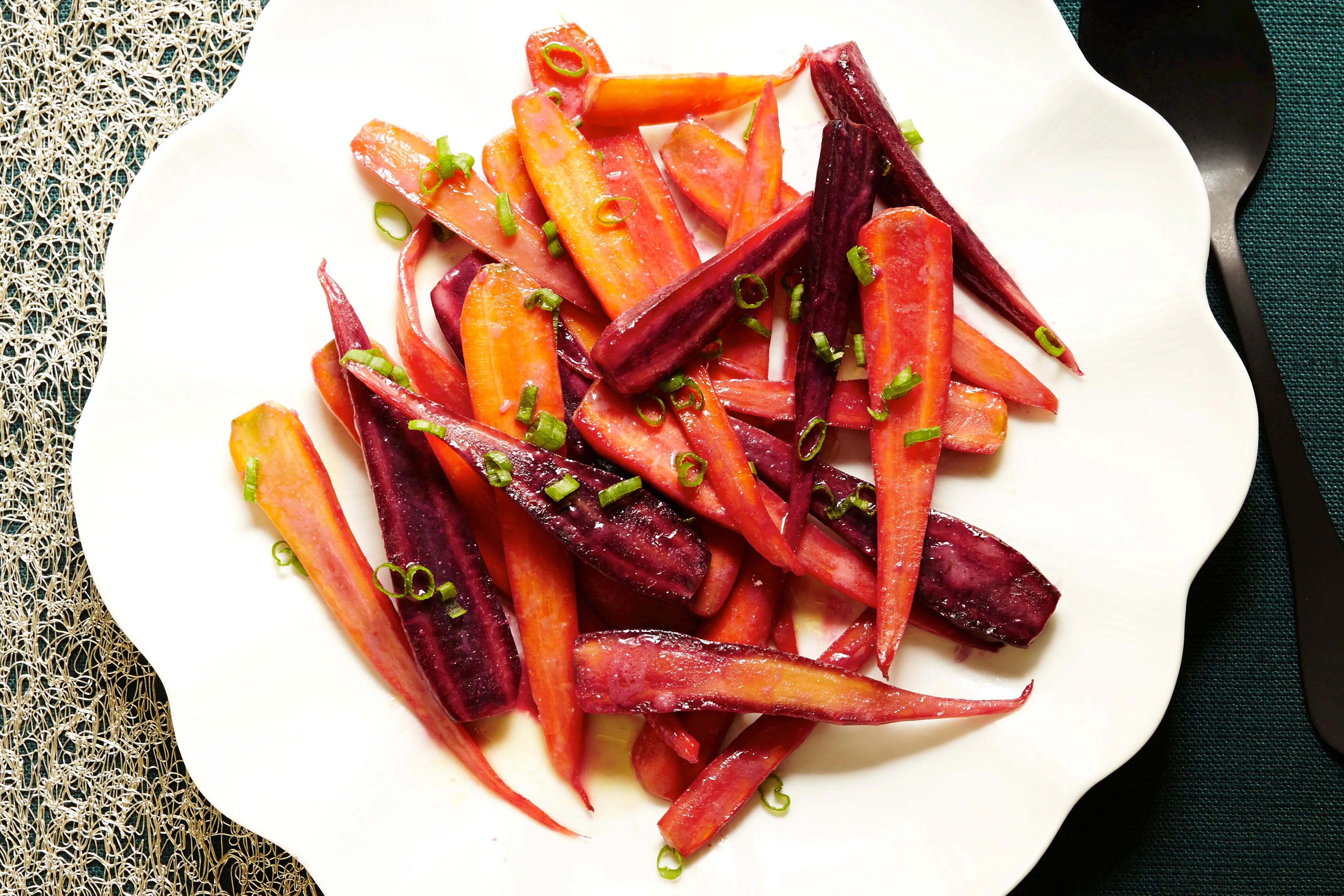 Miso-Glazed Carrot and Sweet Potato Sheet Pan Roast