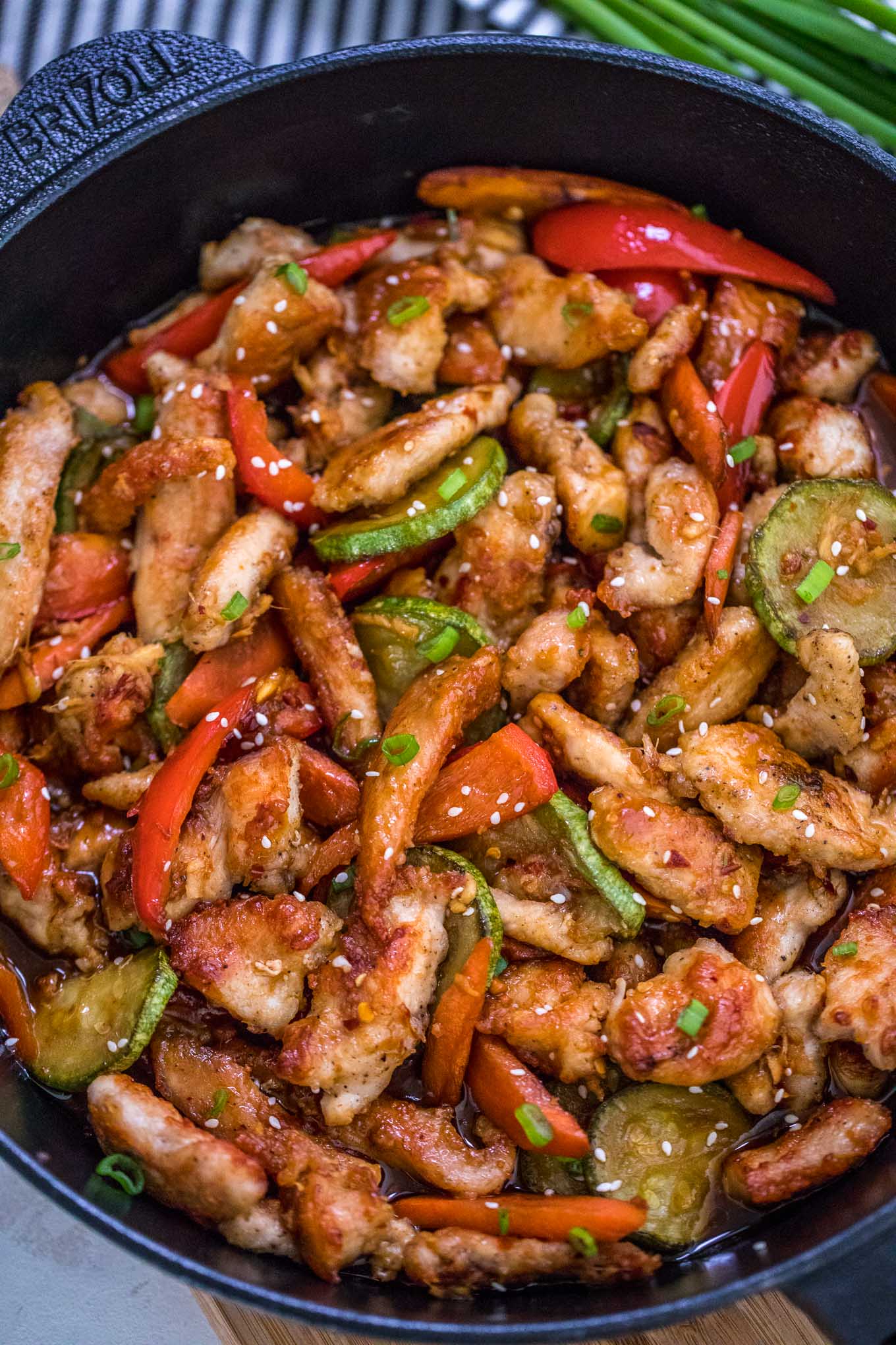 Hunan-Style Chicken Stir-Fry with Chili and Garlic