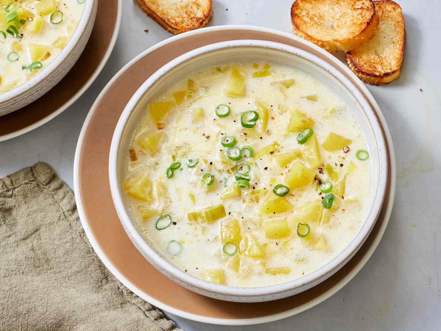 Simmered Leek and Potato Soup