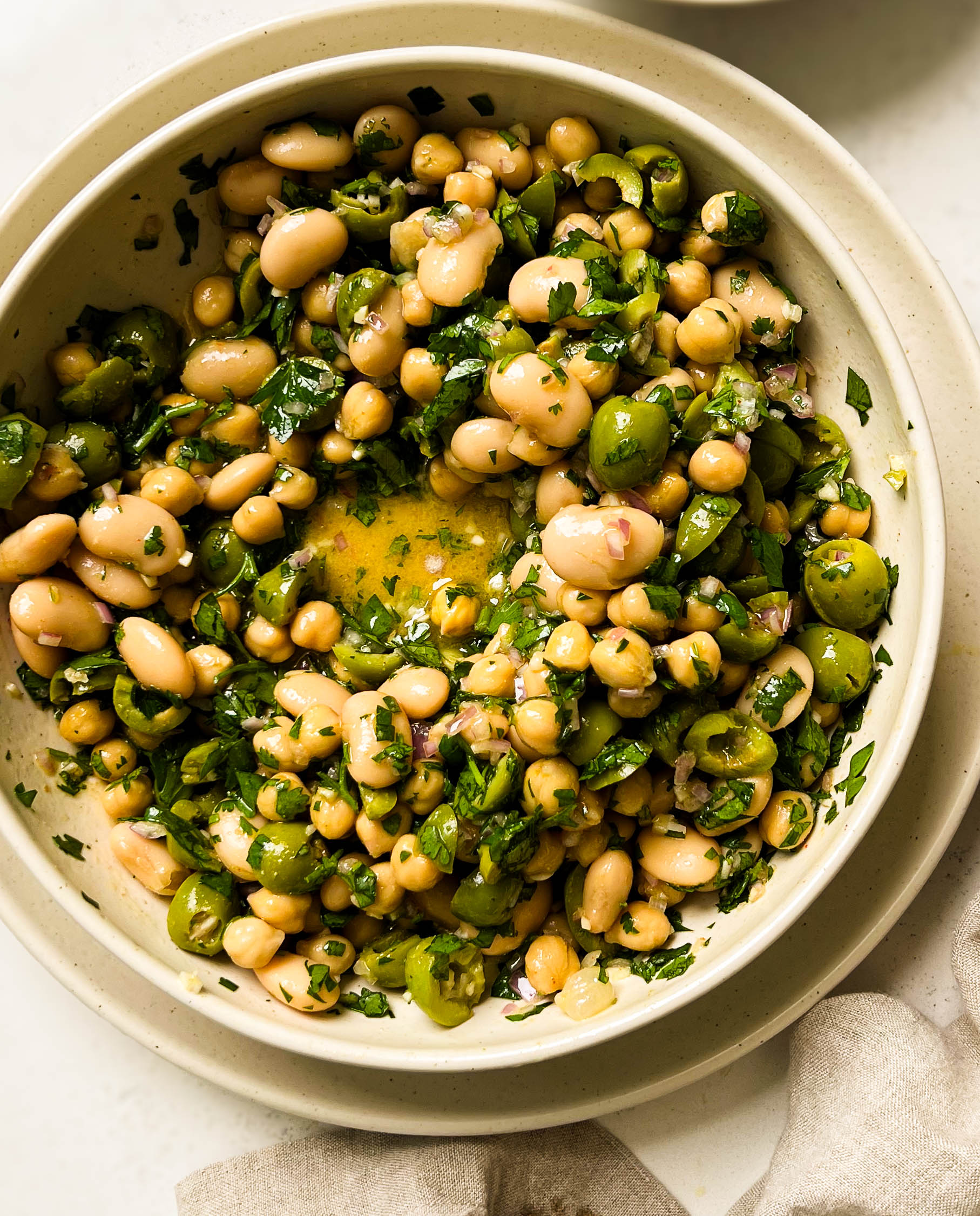 Green Bean and Olive Salad with White Beans and Tomatoes