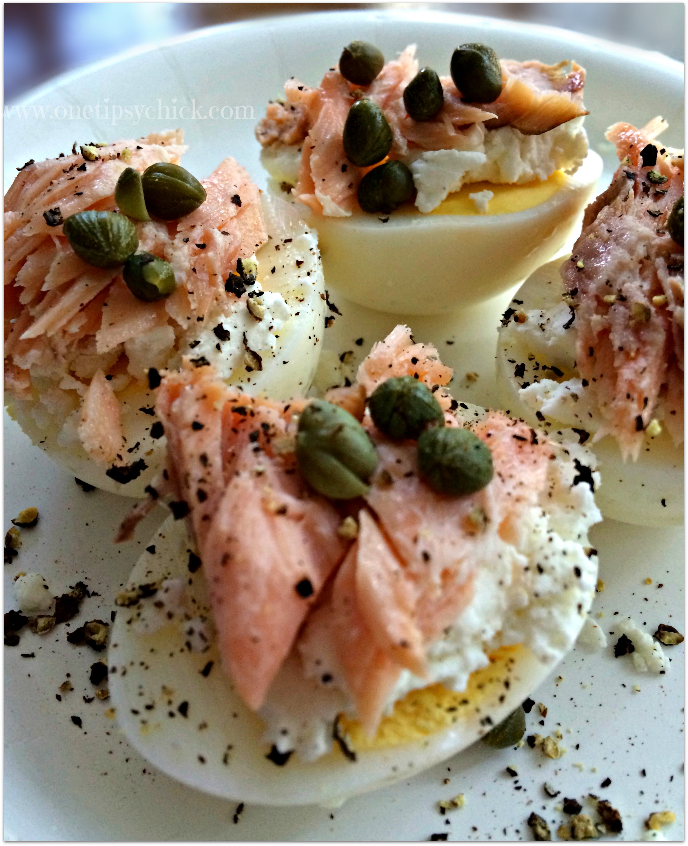 Hard-Boiled Eggs with Smoked Salmon and Fresh Dill