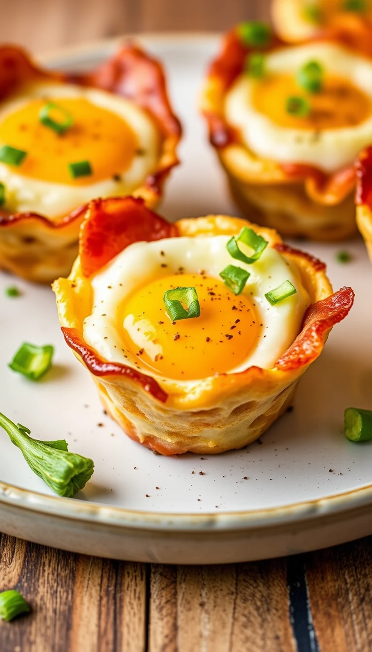 Cheesy Bacon Mushroom Egg Cups