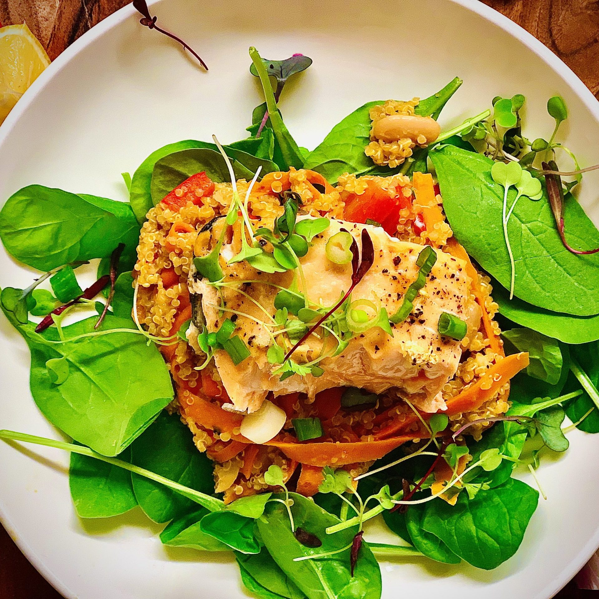 Half-Smoked Salmon and Quinoa Salad