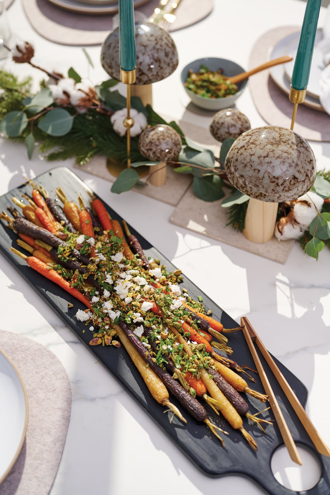 Rainbow Carrot and Dill Herb Crumble