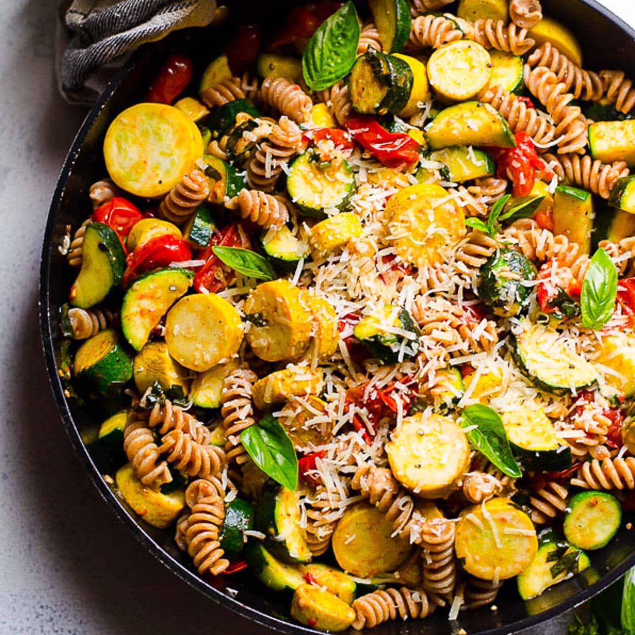Herb-Infused Pasta with Cherry Tomatoes and Zucchini