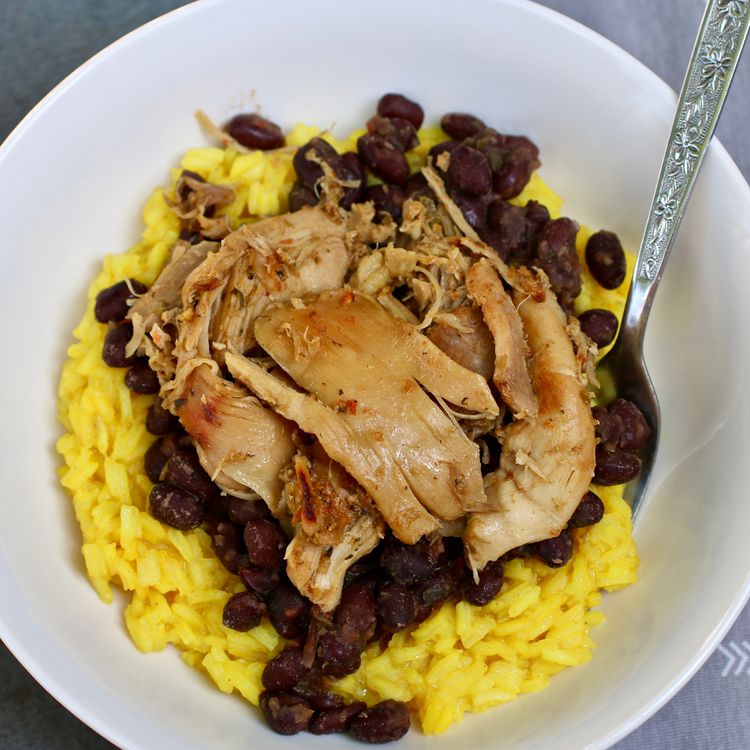 Sofrito-Infused Chicken with Coconut Rice