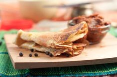 Besan Crepes with Spiced Tomato Chutney