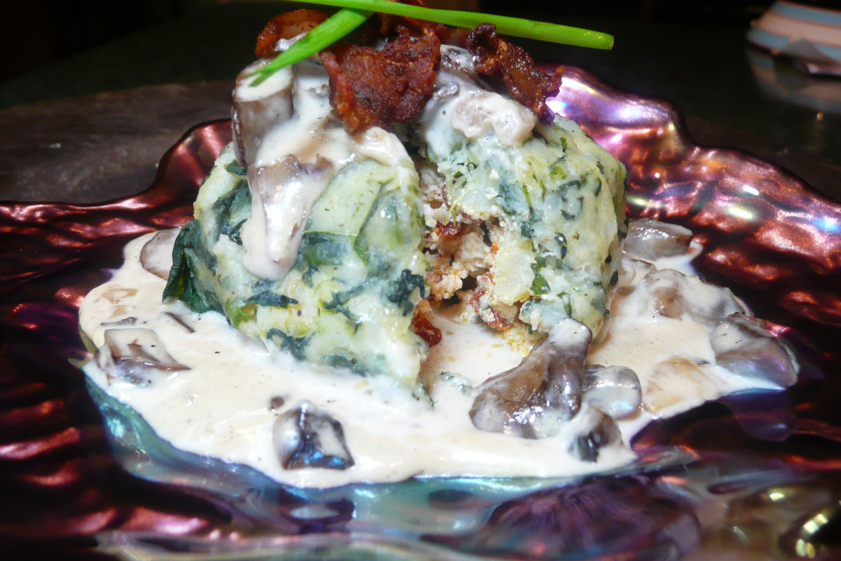 Herbed Potato Dumplings with Sour Cream