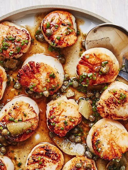 Pan-Seared Scallops with Dill-Butter Sauce