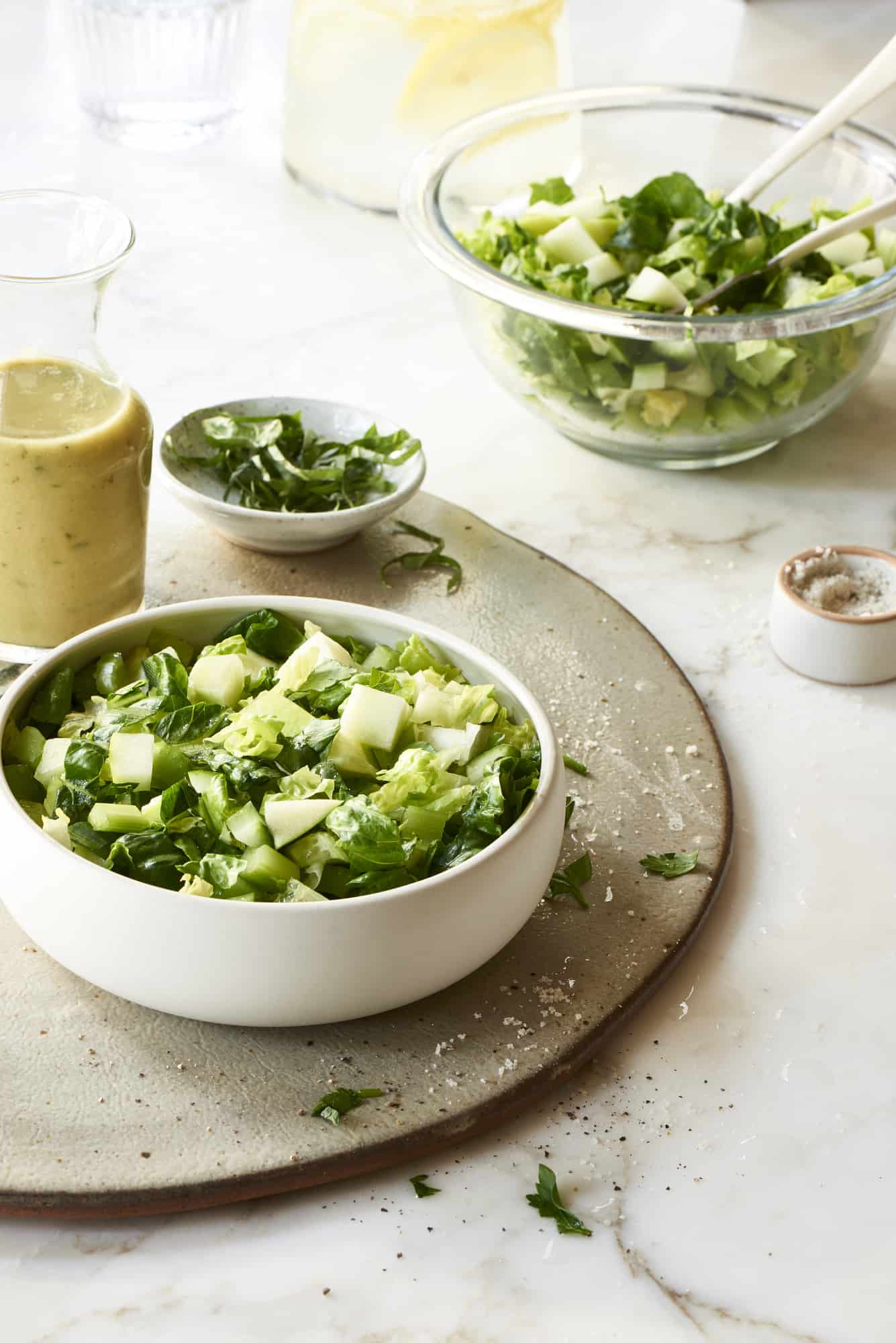 Speedy Garden Salad with Lemon-Tarragon Dressing