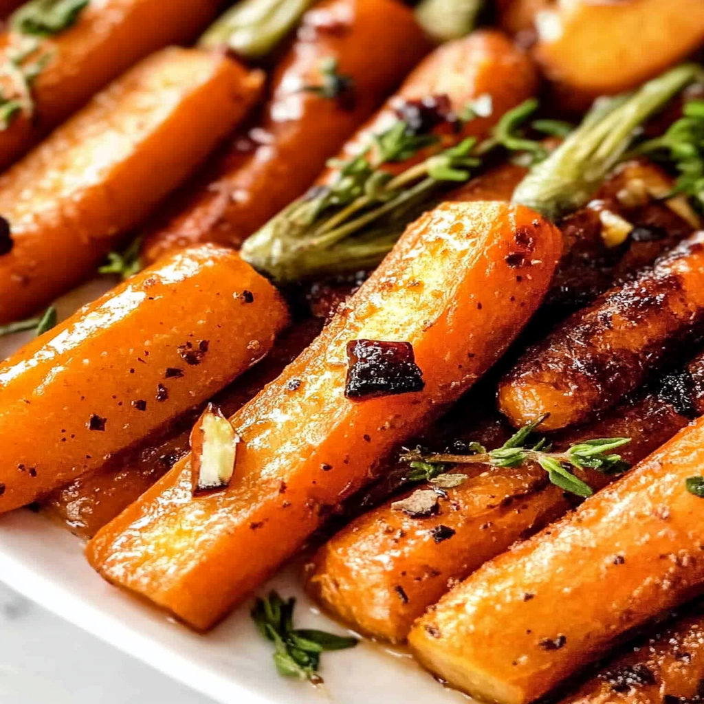 Maple-Aperol Roasted Carrots with Thyme