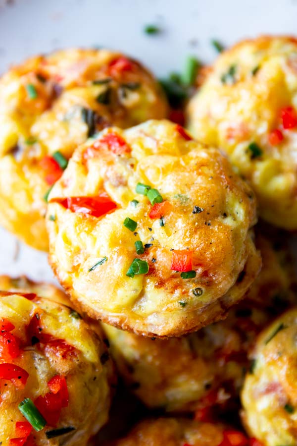 Baked Bacon and Egg 'Chaffles' with Chive Cream
