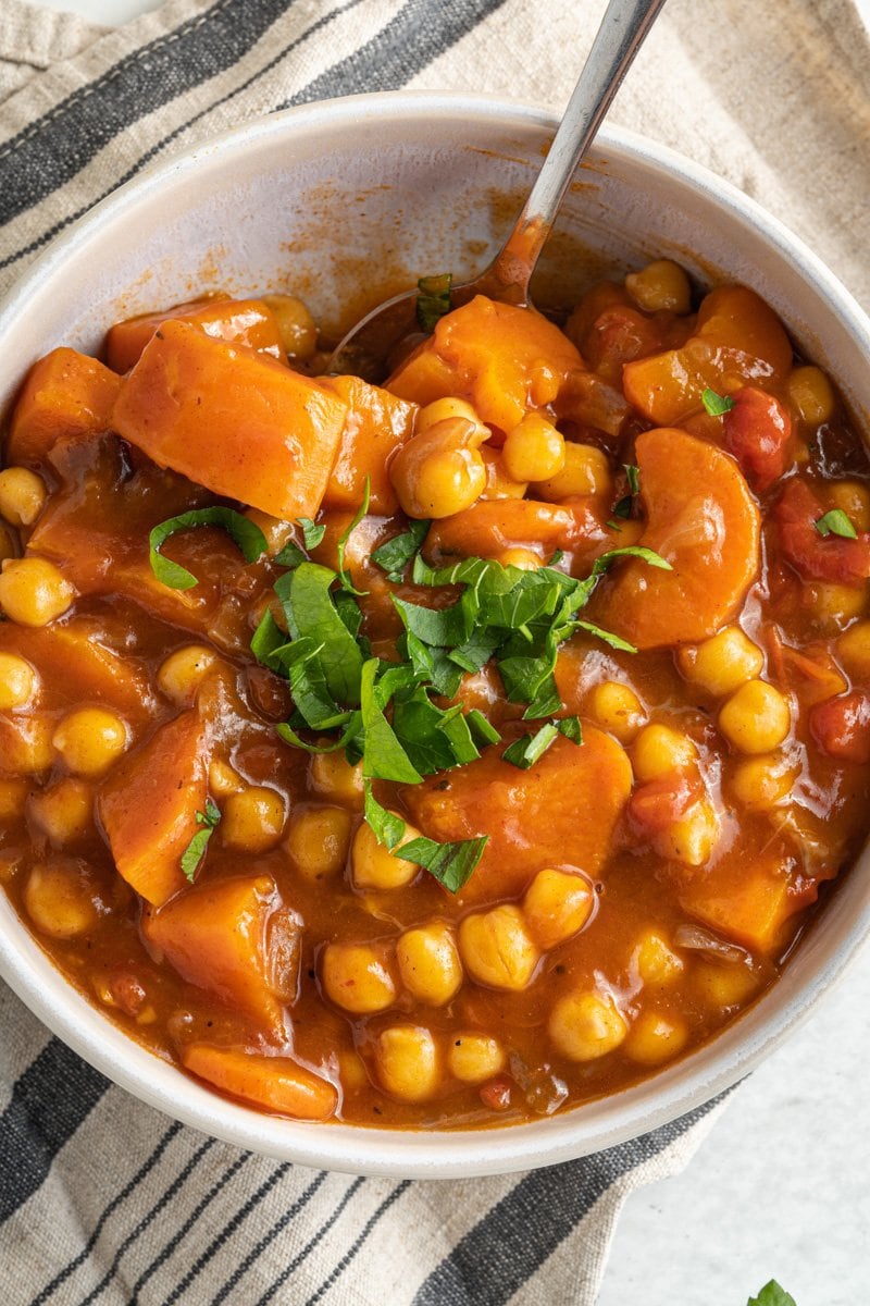 One-Pot Roasted Vegetable and Chickpea Stew with Rosemary