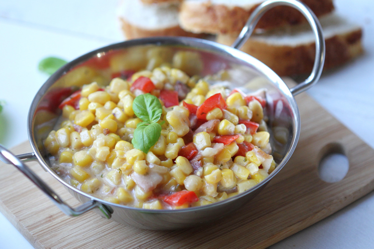 Caramelized Corn and Chive Skillet