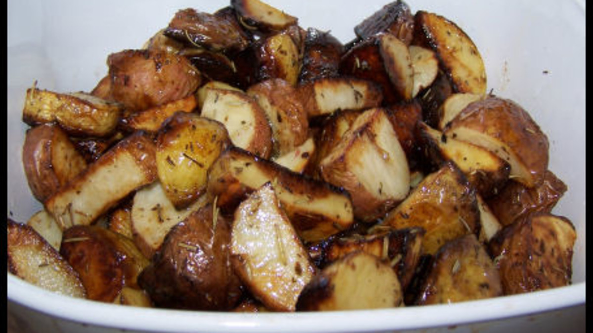 Maple-Glazed Roasted Potato Medley