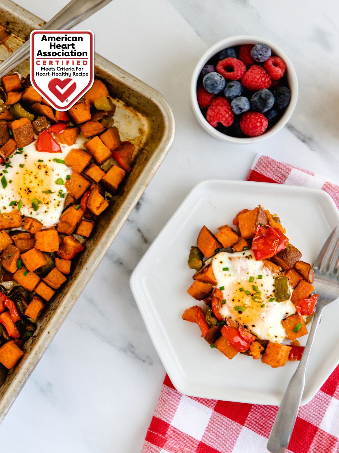 Mediterranean-American Sweet Potato and Egg Hash