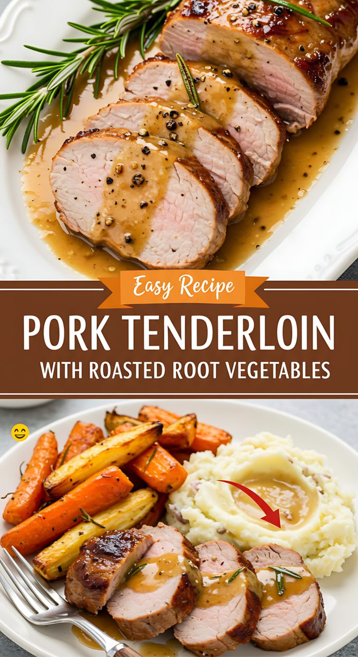 Walloon Herb-Infused Pork Tenderloin with Root Vegetables