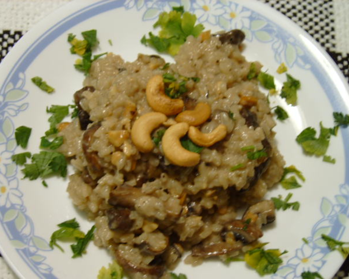 Snowy Mushroom Risotto