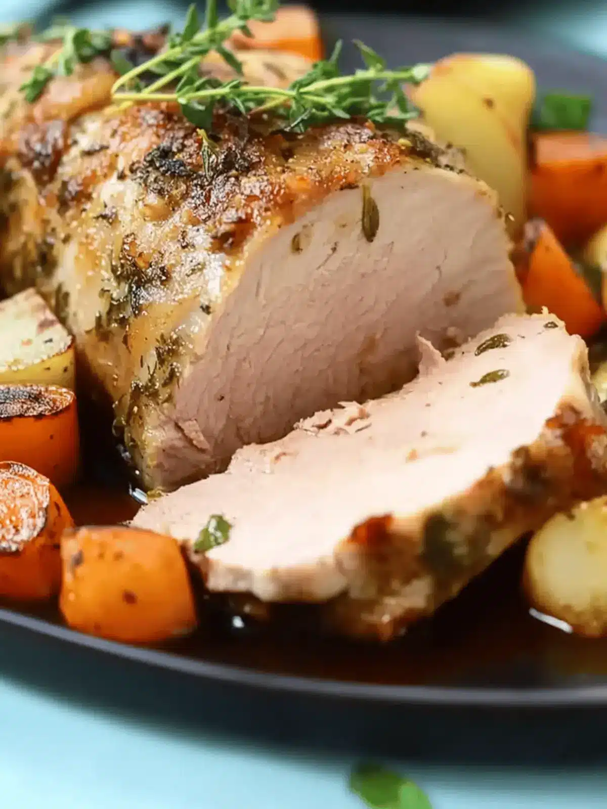 Herb-Roasted Pork Tenderloin with Garlic Butter